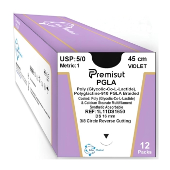 ΡΑΜΜΑ PREMISUT PGLA 5/0 45 ΕΚ. ΒΕΛ. 16 ΧΙΛ. 3/8 ΚΥΚΛΟΥ ΑΝΤΙΣΤΡΟΦΩΣ ΚΟΠΤΟΥΣΑ